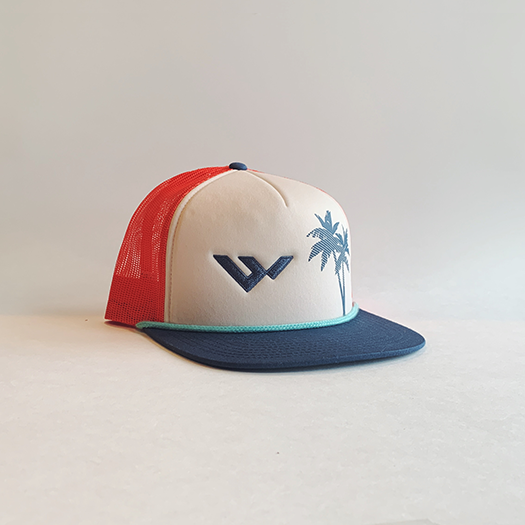 Foam/Mesh Palm Tree Trucker Hat - wild hat company logo