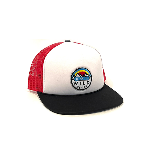 Foam/Mesh Snowboard Trucker Hat - wild hat company logo