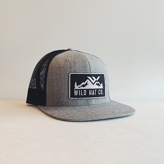 Wool/Mesh Snapback Hat - wild hat company logo